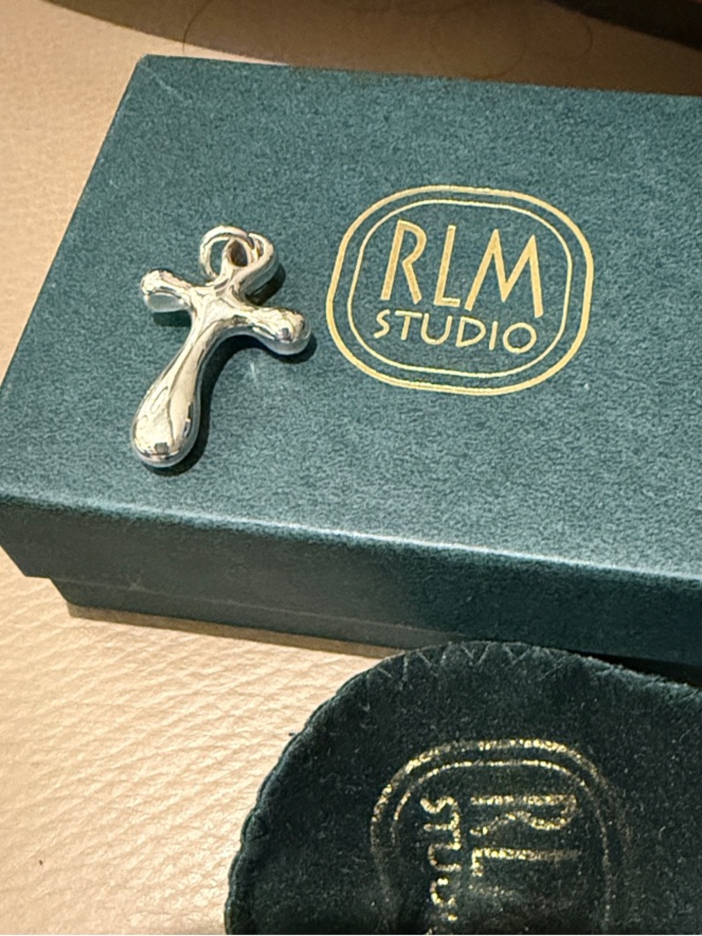 Robert Lee Morris Silver Polished Cross Pendant